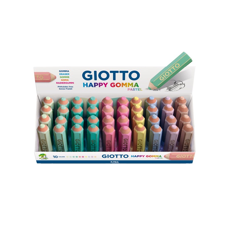 Happy Gomma Pastel colori assortiti pastello Giotto