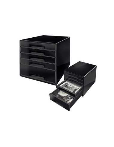 Cassettiera drawer Cabinet CUBE 5 nero Leitz