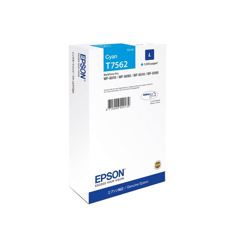Epson Tanica Ciano T7562 C13T75624N 14ml