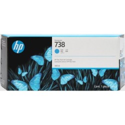 Hp Cartuccia DesignJet Ink 738 Ciano 676M6A 300ml