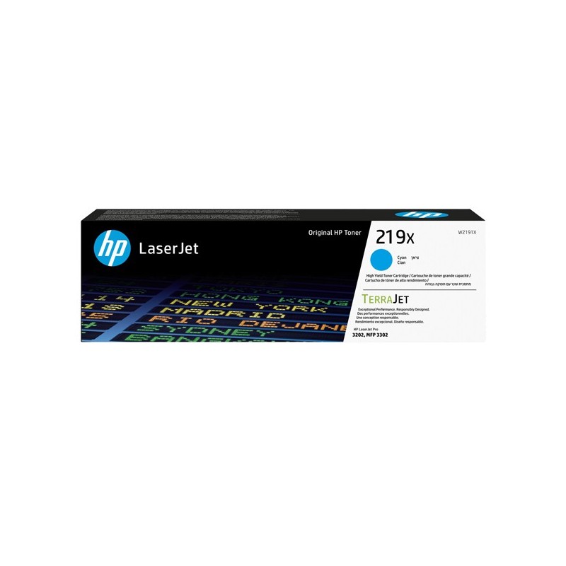 Hp Toner originale 219X Ciano W2191X 2.500 pag
