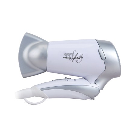 Asciugacapelli da viaggio Handy Style 17x7x21,5 cm 1200 W 115/230 V bianco/grigio Melchioni