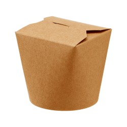 Contenitori rotondi da asporto 9,8 x 8,5 x 9,2 cm carta kraft/PE avana Leone conf. 50 pezzi