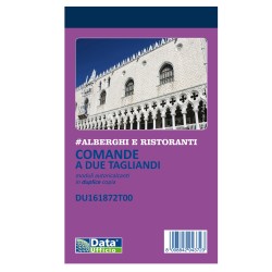 Blocco comande 2 tagliandi 25/25 copie autoricopianti 16,8 x 10 cm DU161872T00 Data Ufficio