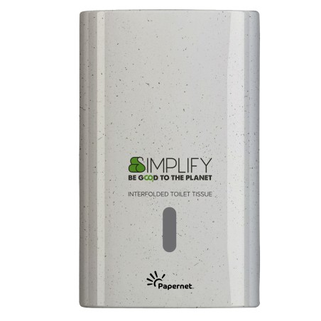 Distributore carta igenica interfogliata Simplify 16,5 x 13,5 x 26,5 cm white wood Papernet