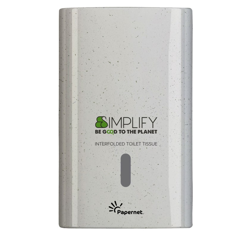 Distributore carta igenica interfogliata Simplify 16,5 x 13,5 x 26,5 cm white wood Papernet