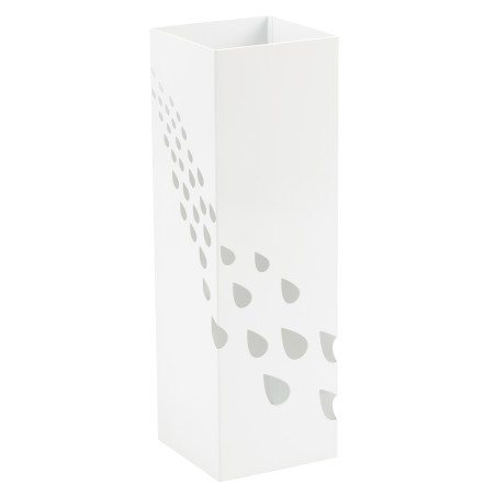 Portaombrelli 15,5 x 15,5 x 49 cm metallo verniciato fantasia gocce bianco King collection