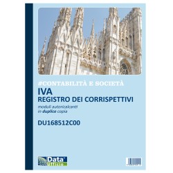Blocco registro corrispettivi 12/12 copie autoric. 29,7 x 21,5 cm DU168512C00 Data Ufficio