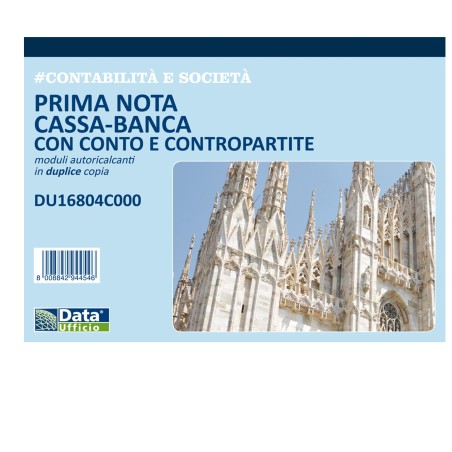 Blocco prima nota cassa 50/50 copie autoricalcanti 21,5 x 29,7 cm DU16804C000 Data Ufficio
