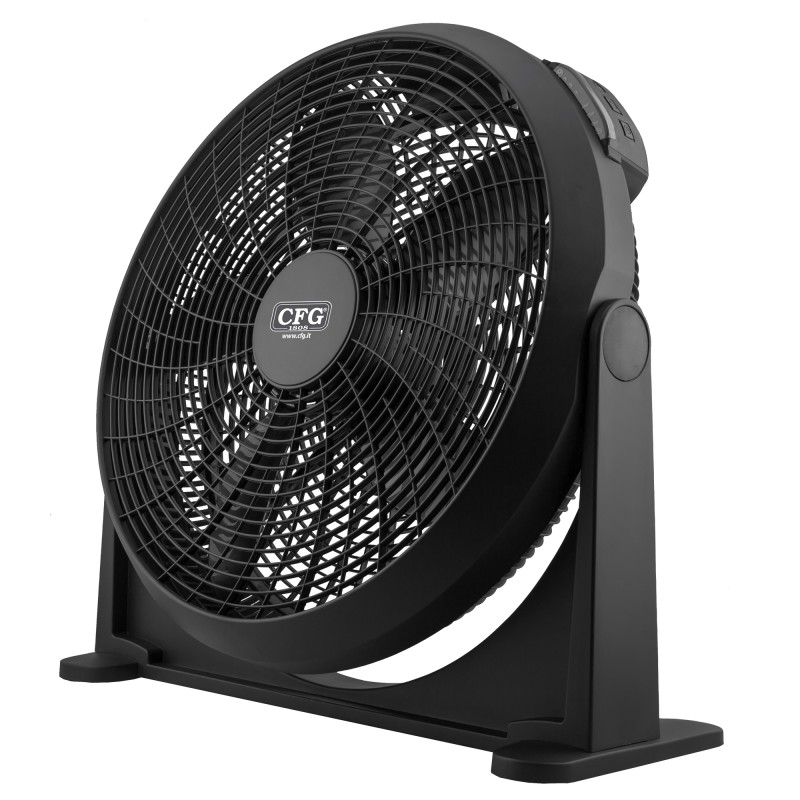 Ventilatore Black Circle 50 da terra e a parete 70 W diametro 50 cm 58,5 x 22 x 60 cm CFG