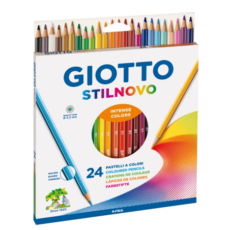 Pastelli colorati Stilnovo diametro mina 3,3 mm colori assortiti Giotto astuccio 24 pezzi