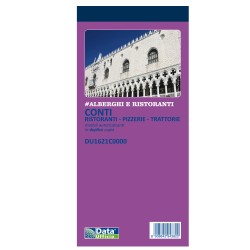 Blocco conti ristoranti/pizzerie/trattorie 50 copie 21,5 x 10 cm DU1621C0000 Data Ufficio