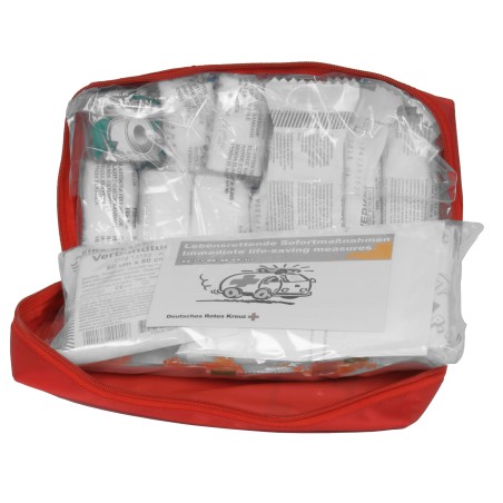 Astuccio di pronto soccorso per auto Soft Bag DIN 13164 2022 21,5 x 15 x 8,5 cm rosso PVS