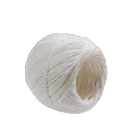 Rotolo di spago diametro 1 mm lunghezza 90 m fibra naturale titolo 2/6 100 g finitura candido cerato bianco Viva conf. 10 pezzi