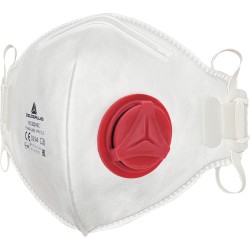 Mascherina filtrante FFP3 con valvola pieghevole verticalmente monouso Deltaplus conf. 10 pezzi (imbustate singolarmente)