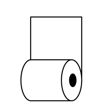 Rotolo per distributori self service carta termica BPA free 59,5mm x 120 mt 55 g/m² diametro 95mm anima 12mm Rotol. Pugliese