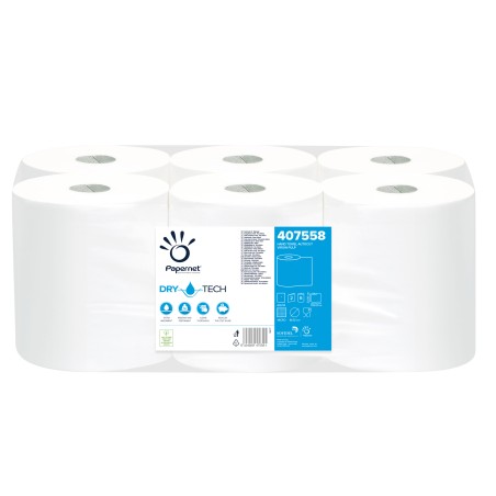 Bobina asciugamani Autocut DryTech 2 veli goffratura micro 18 gr 20 cm x 100 mt diametro 18,5 cm Papernet
