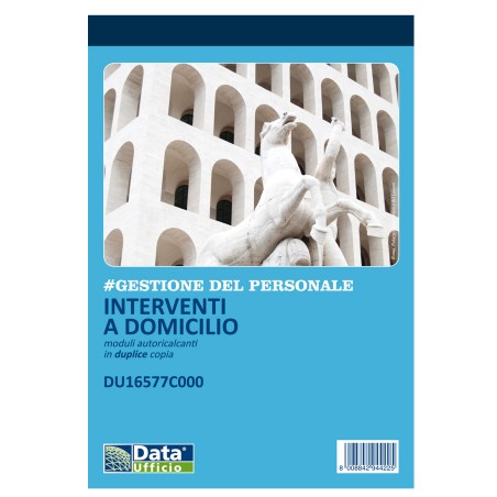 Blocco interventi a domicilio del cliente 50/50 copie autoric. 21,5 x 14,8 cm DU16577C000 Data Ufficio