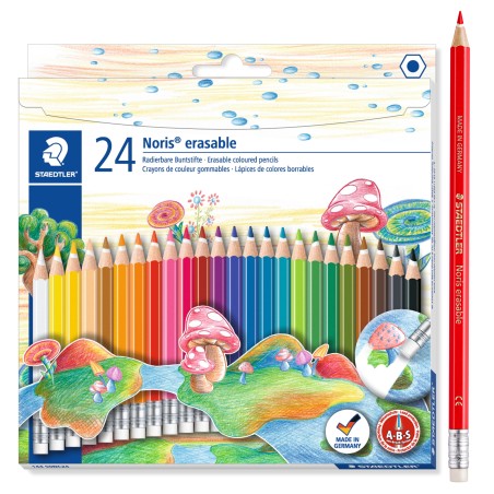 Pastelli colorati Noris cancellabile 144 50 cancellabili colori assortiti Staedtler astuccio 24 pezzi