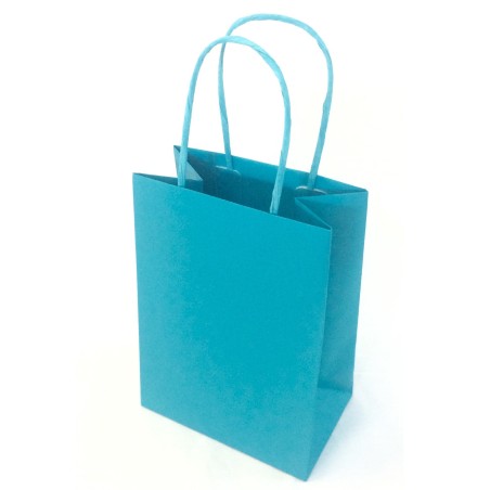 Shopper Twisted maniglie cordino 26 x 11 x 34,5 cm carta kraft turchese Mainetti Bags conf. 25 pezzi