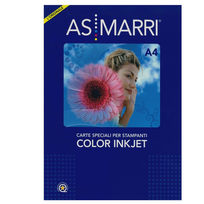 Carta Duo Color Graphic 8167 inkjet A4 120 gr 50 fogli effetto opaco fronte/retro bianco As Marri