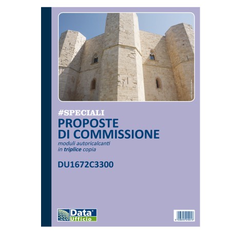 Blocco proposte commissione 33/33/33 copie autoricopianti 29,7 x 21,5 cm DU1672C3300 Data Ufficio
