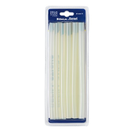 Colla termofusibile in stick lunghezza 20 cm diametro 1,1 cm Koala blister da 12 refill (227 gr)