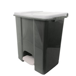 Contenitore mobile Ecoconti a pedale 60 L plastica riciclata grigio/bianco Medial International