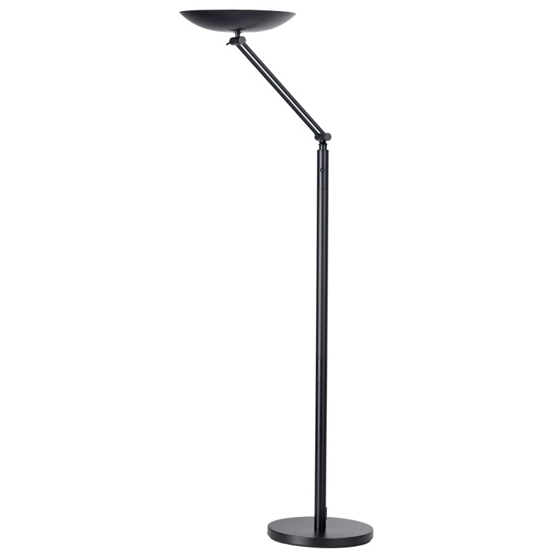 Lampada da terra articolata Varialux a led base diametro 34 cm H 160/180 cm 23 W nero Unilux