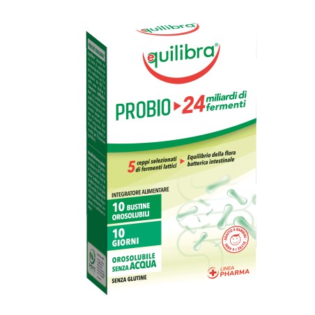 Integratori ProBio 24 miliardi di fermenti 10 bustine orosolubili (25 gr cad.) Equilibra