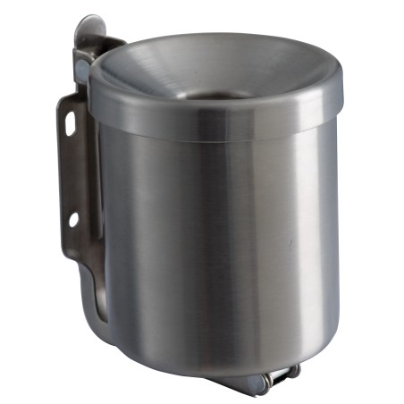 Posacenere murale Nido diametro 13,5 cm H 11 cm 0,5 L acciaio inox Medial International