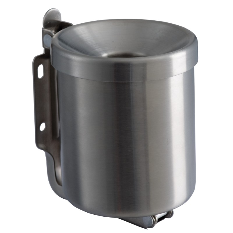Posacenere murale Nido diametro 13,5 cm H 11 cm 0,5 L acciaio inox Medial International