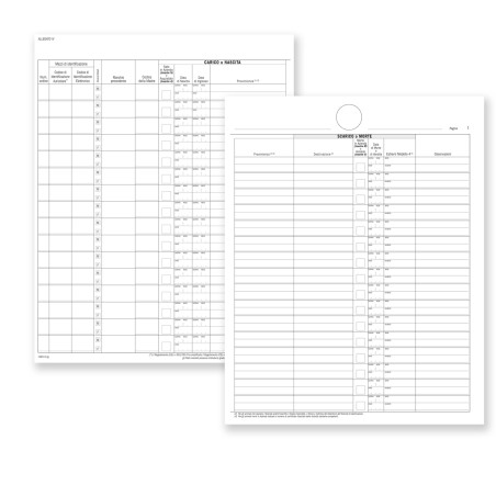 Registro carico/scarico bovini 23 pagine numerate 31 x 24,5 cm DU138313000 Data Ufficio