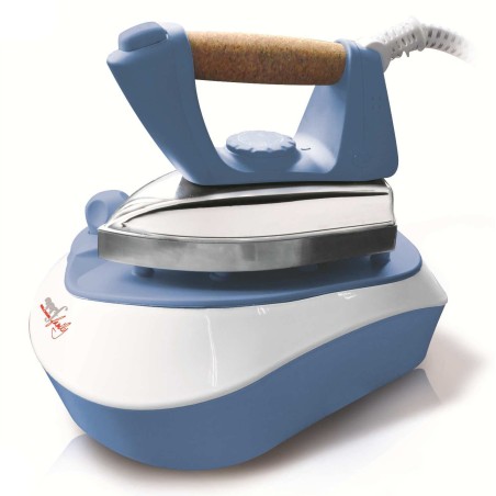 Ferro da stiro Pratica a caldaia 23x15x32 cm 2000 W 220/240 V bianco/azzurro Melchioni