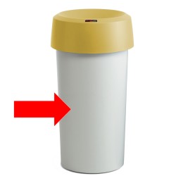 Contenitore Modo Round diametro 38 cm altezza 73 cm plastica robusta 50 L grigio Rotho