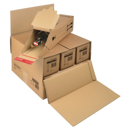 Scatola CP 181 modulabile per 3/6 bottiglie 37,5 x 36,5 x 25 cm cartone avana ColomPac