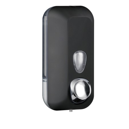 Dispenser Soft Touch per sapone liquido 10,2x9x21,6 cm capacità 0,55 L nero Mar Plast