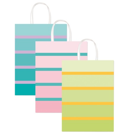Shopper bicolor con manici carta ritorta 36 x 12 x 41 cm colori assortiti Rex Sadoch