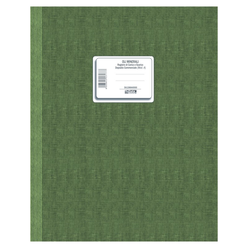 Registro carico/scarico oli minerali 49 pagine 31 x 24,5 cm DU1366A0000 Data Ufficio