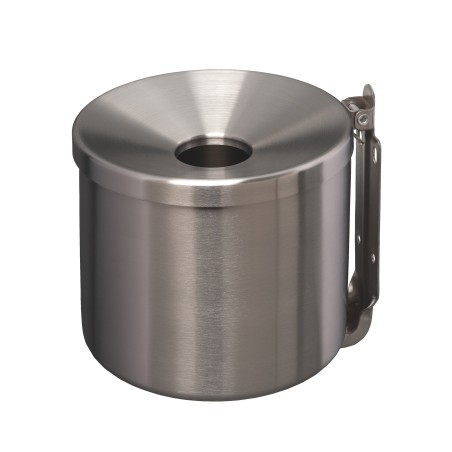 Posacenere murale Nido diametro 16 cm H 14 cm 2 L acciaio inox Medial International