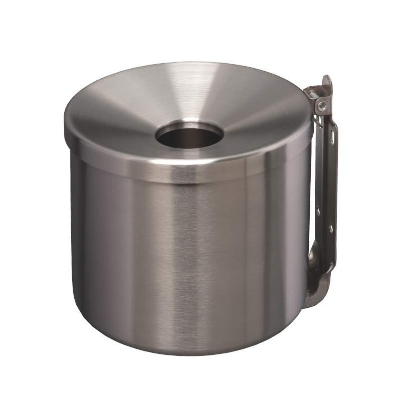 Posacenere murale Nido diametro 16 cm H 14 cm 2 L acciaio inox Medial International