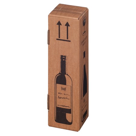 Scatola Wine Pack per 1 bottiglia 10,5 x 10,5 x 42 cm Bong Packaging conf. 20 pezzi