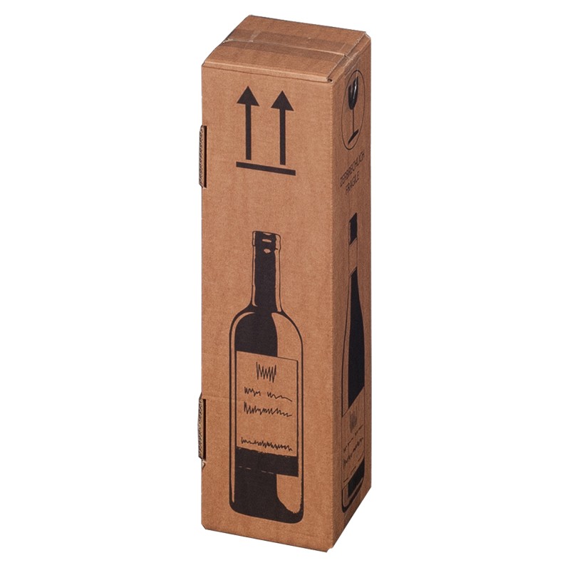 Scatola Wine Pack per 1 bottiglia 10,5 x 10,5 x 42 cm Bong Packaging conf. 20 pezzi