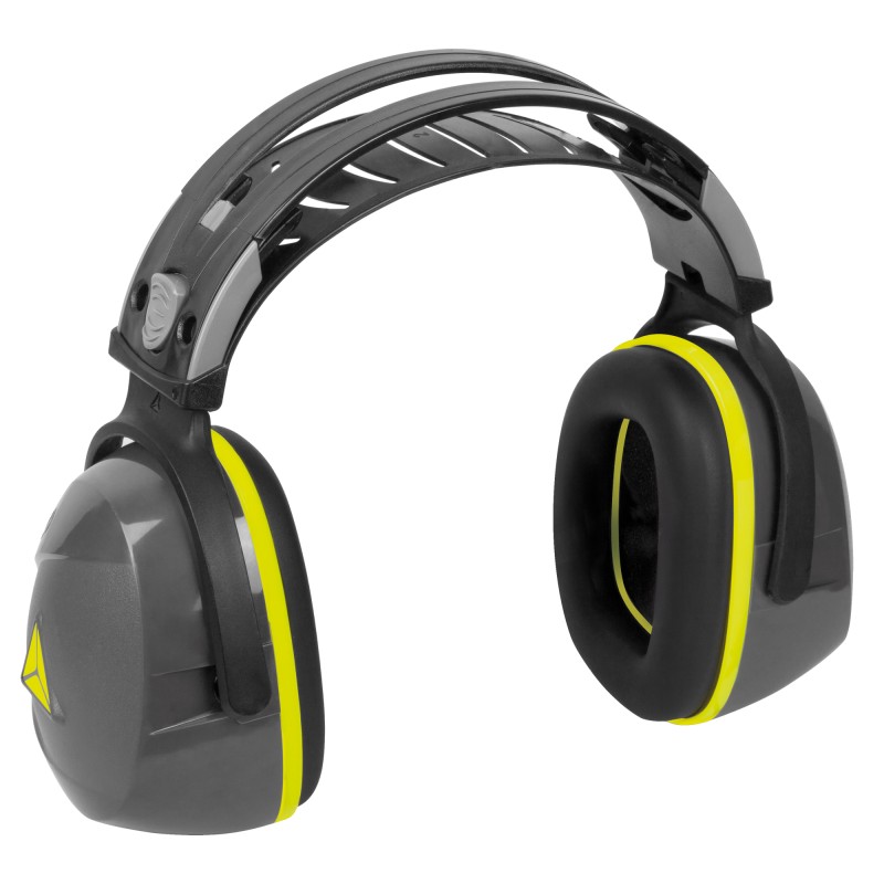 Cuffia antirumore Interlagos2 SNR 29 dB ABS/gomma piuma/POM grigio/giallo Deltaplus