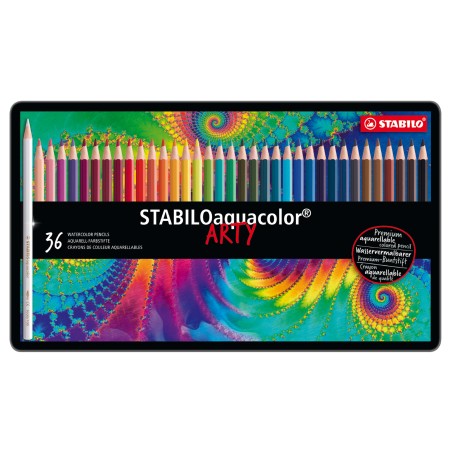 Pastello Aquacolor 1636 tratto 2,80 mm colori assortiti Stabilo astuccio 36 pezzi