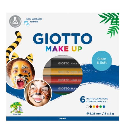 Matite cosmetiche Make Up mina diam. 6,25 mm colori classici Giotto conf. 6 pezzi