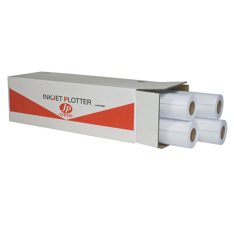 Carta JP One P.90M per plotter inkjet 625 mm x 50 mt 90 gr opaca bianco As Marri