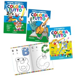 Album da colorare alfabeto capitali 24 facciate per bimbo Blasetti conf. 6 pezzi