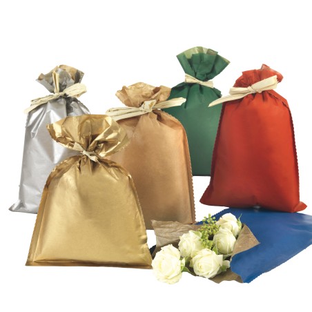 Busta regalo Natale 16 x 25 cm 45 gr carta 5 colori assortiti PNP conf. 50 pezzi
