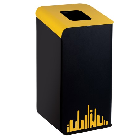 Gettacarte Rubik Evo per raccolta differenziata 80 L giallo Medial International